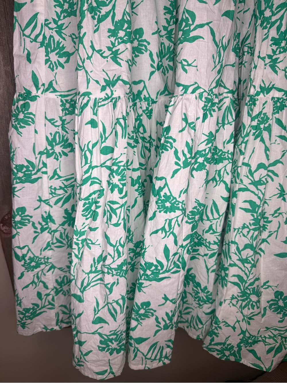 Runaway The Lablel Ayla White Maxi Skirt with Green Floral Print XS - Picture 5 of 11